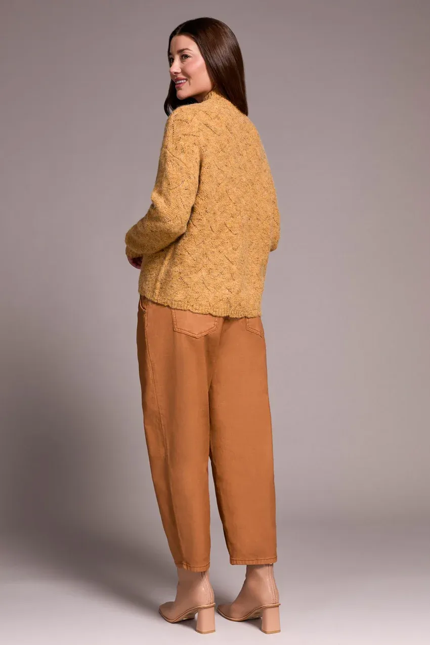 Tribal Evelyn Puff Sleeve Mock Neck - Turmeric sold by Boutique with Grace product image thumbnail 3