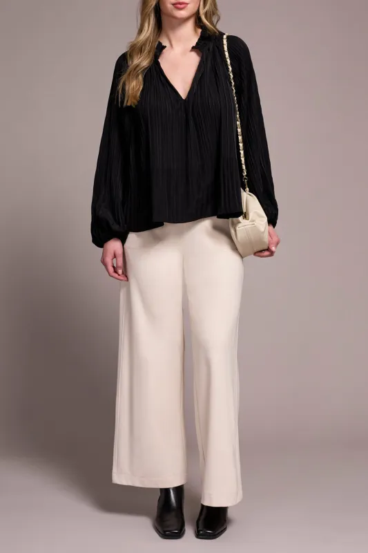 Tribal Delilah Ruffle Collar Blouse - Black sold by Boutique with Grace