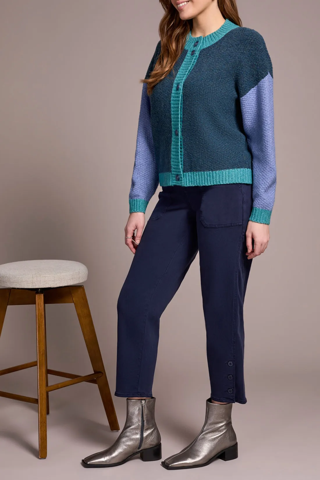 Tribal Colourblock Cardi - Opal Green sold by Boutique with Grace product image thumbnail 3