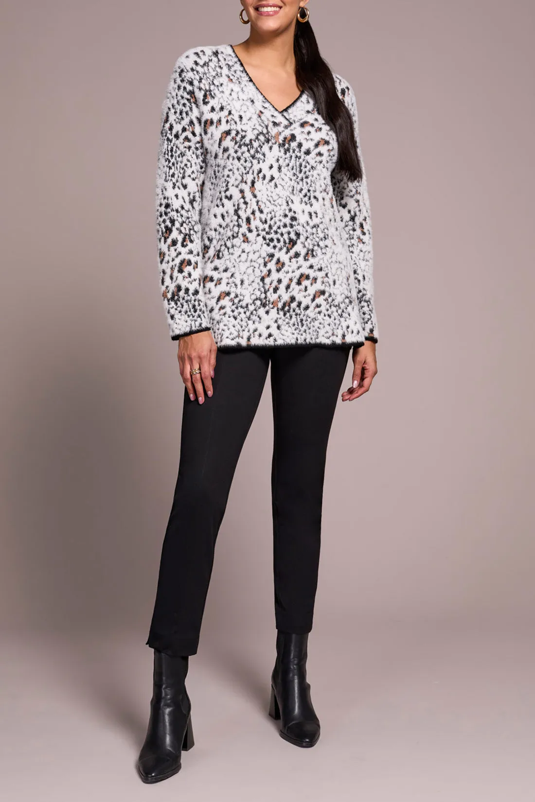 Tribal Charlotte V-Neck Sweater - Moonstone sold by Boutique with Grace product image thumbnail 2