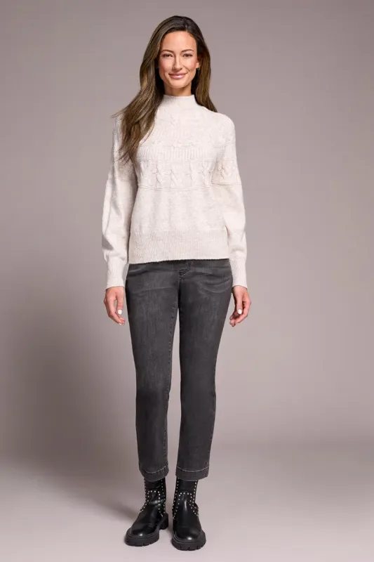 Tribal Helena Mock Neck Sweater - Moonstone sold by Boutique with Grace