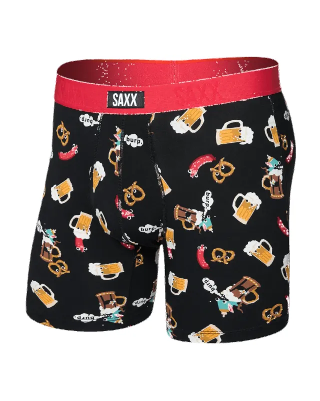 Saxx Vibe Xtra Boxer Brief Fly - Oktober Brats Black sold by Boutique with Grace