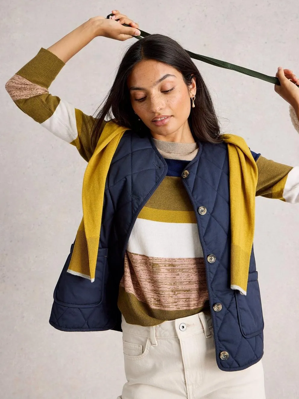 White Stuff Katie Stripe Jumper - Green Multi sold by Boutique with Grace product image thumbnail 3