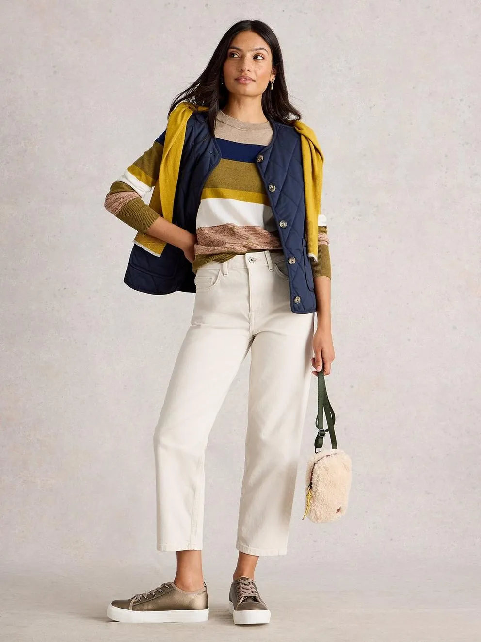 White Stuff Katie Stripe Jumper - Green Multi sold by Boutique with Grace product image thumbnail 2