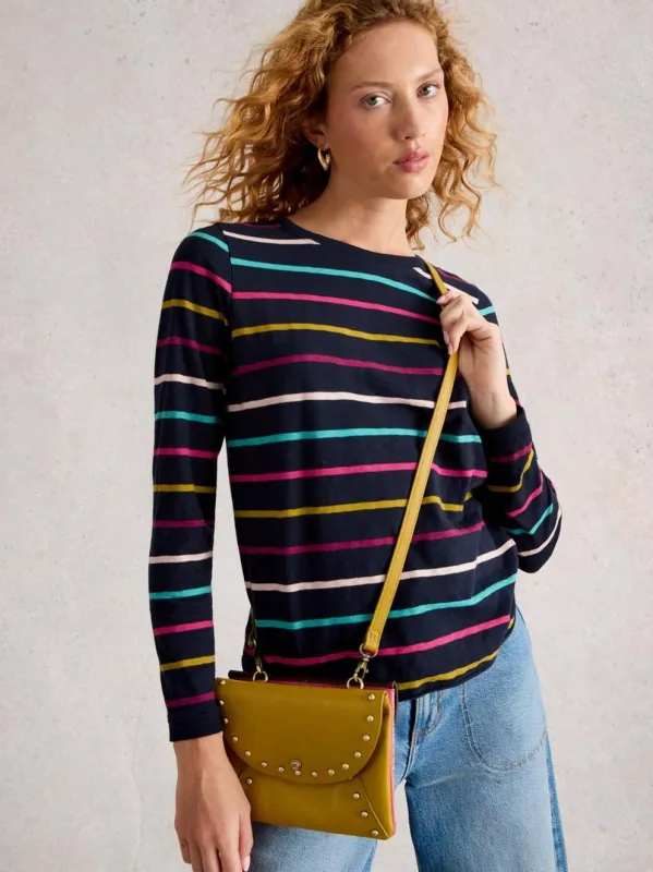 White Stuff Clara Stripe LS Tee - Navy Multi sold by Boutique with Grace
