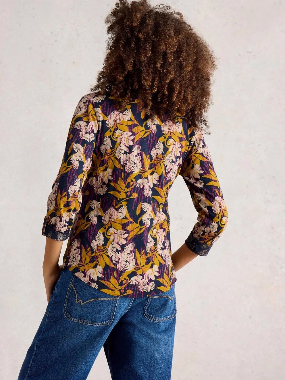 White Stuff Annie Jersey Shirt - Navy Multi sold by Boutique with Grace product image thumbnail 3