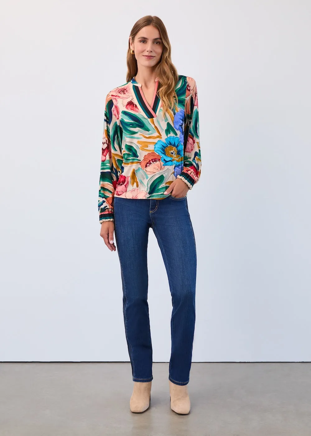 FDJ Olivia Side Pintuck Straight Leg - Dark Wash sold by Boutique with Grace product image thumbnail 2