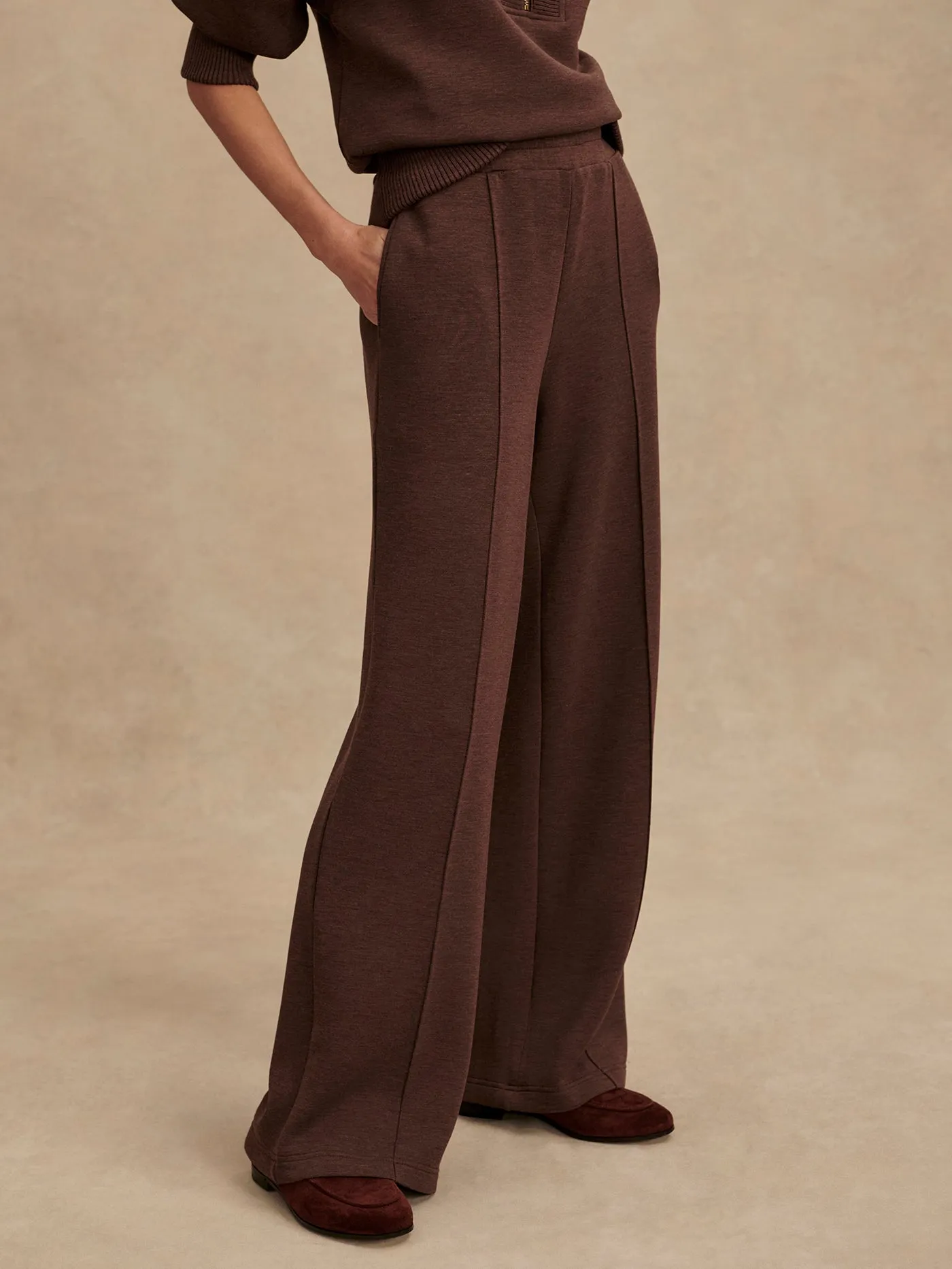Varley Wide Leg Pant 30 - Coffee Bean Marl sold by Boutique with Grace product image thumbnail 3