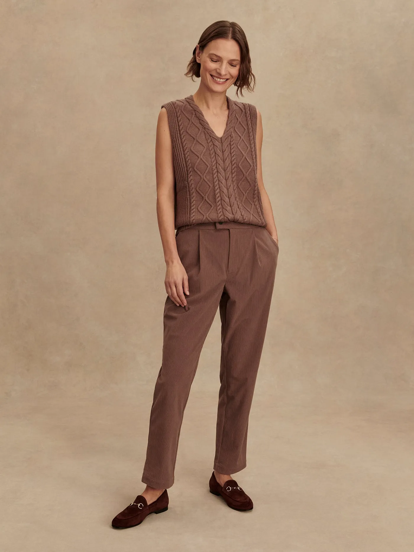 Varley Kay Knit Vest - Deep Taupe sold by Boutique with Grace product image thumbnail 3