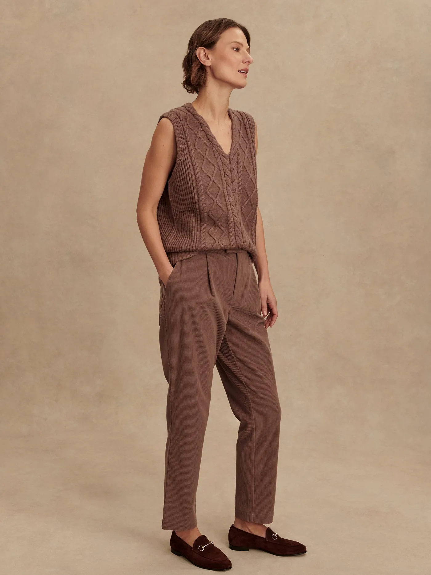 Varley Kay Knit Vest - Deep Taupe sold by Boutique with Grace product image thumbnail 2