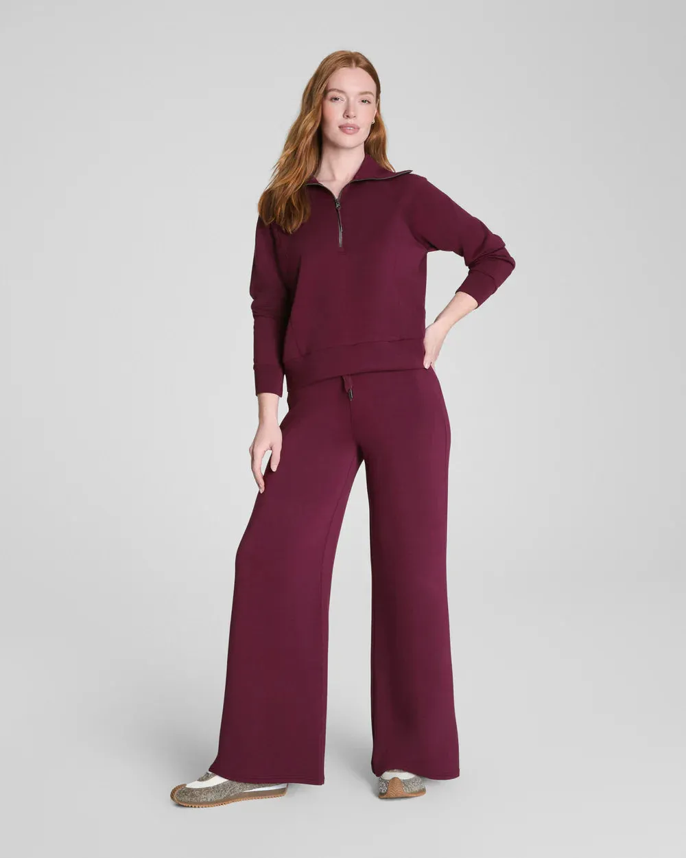 Spanx AirEssentials Wide Leg Pant - Plum Berry sold by Boutique with Grace