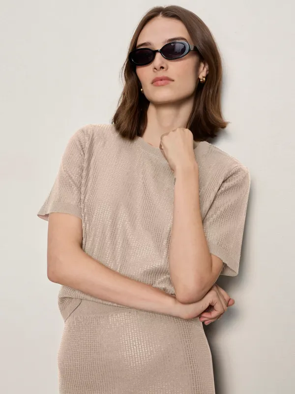 Sanctuary Sparkle Sequin Sweater - Mother of Pearl sold by Boutique with Grace