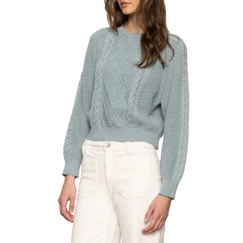Sanctuary Nomad Cable Popover - Sky Grey sold by Boutique with Grace