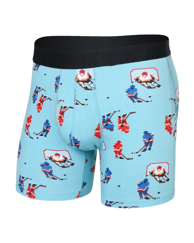Saxx Droptemp Cooling Cotton Boxer Fly - Action on Ice Blue Tide sold by Boutique with Grace