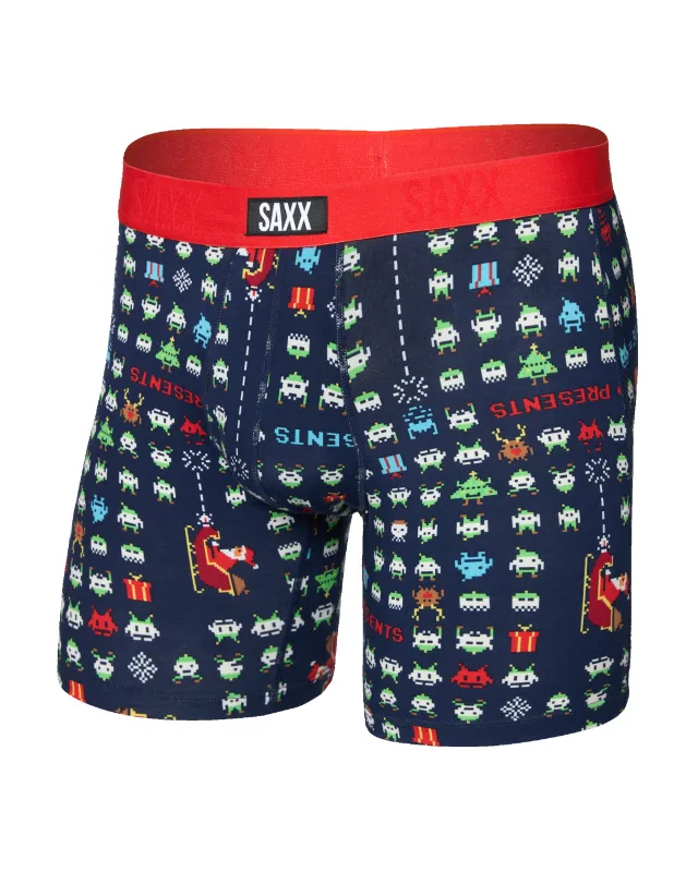 Saxx Vibe Xtra Boxer Brief Fly - Sleigh Invaders Maritime sold by Boutique with Grace