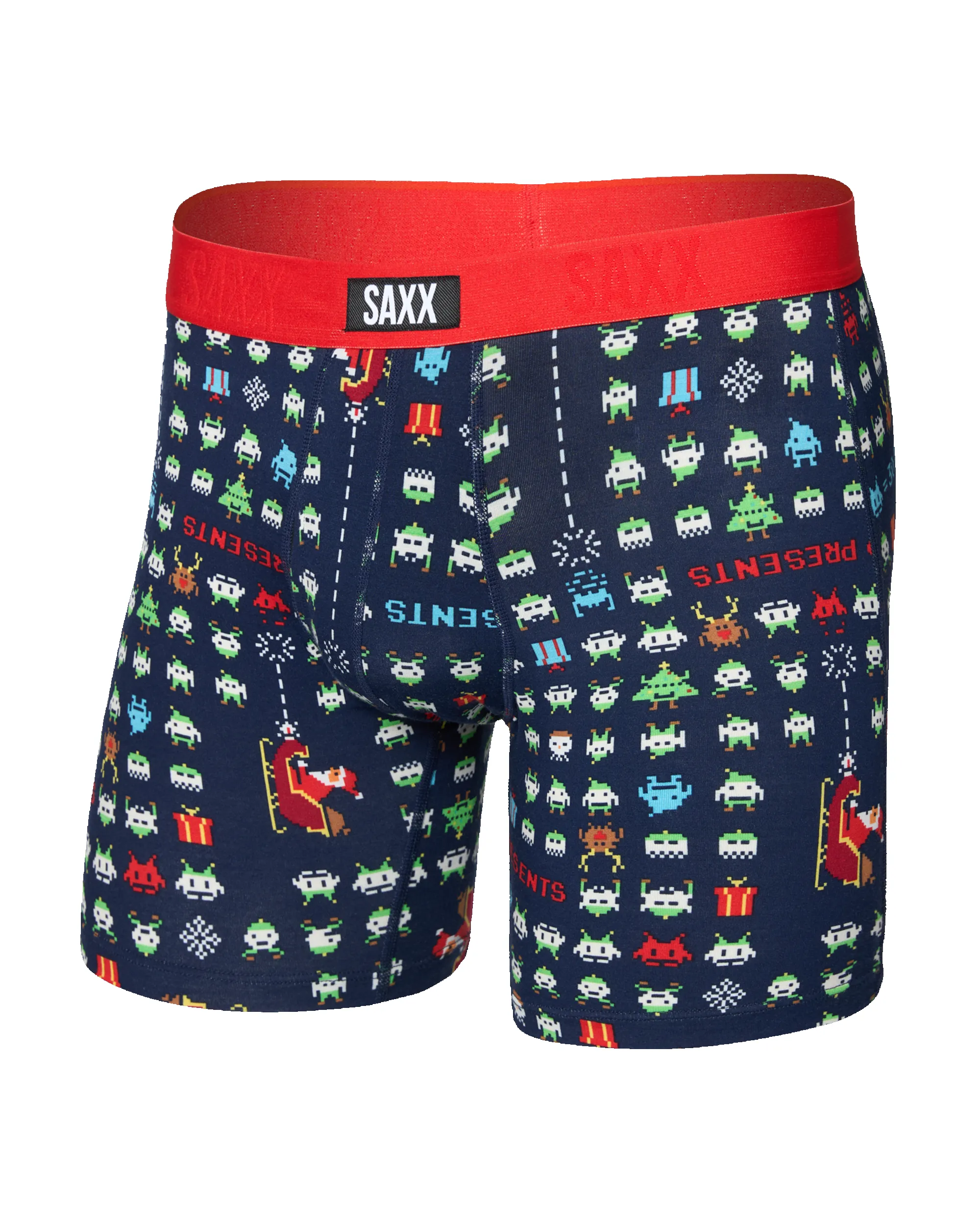 Saxx Vibe Xtra Boxer Brief Fly - Sleigh Invaders Maritime sold by Boutique with Grace