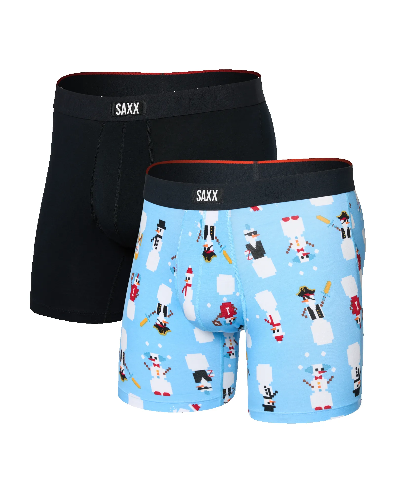 Saxx Vibe Xtra Boxer Brief Fly 2 Pack - Frosty the Gamer Black sold by Boutique with Grace