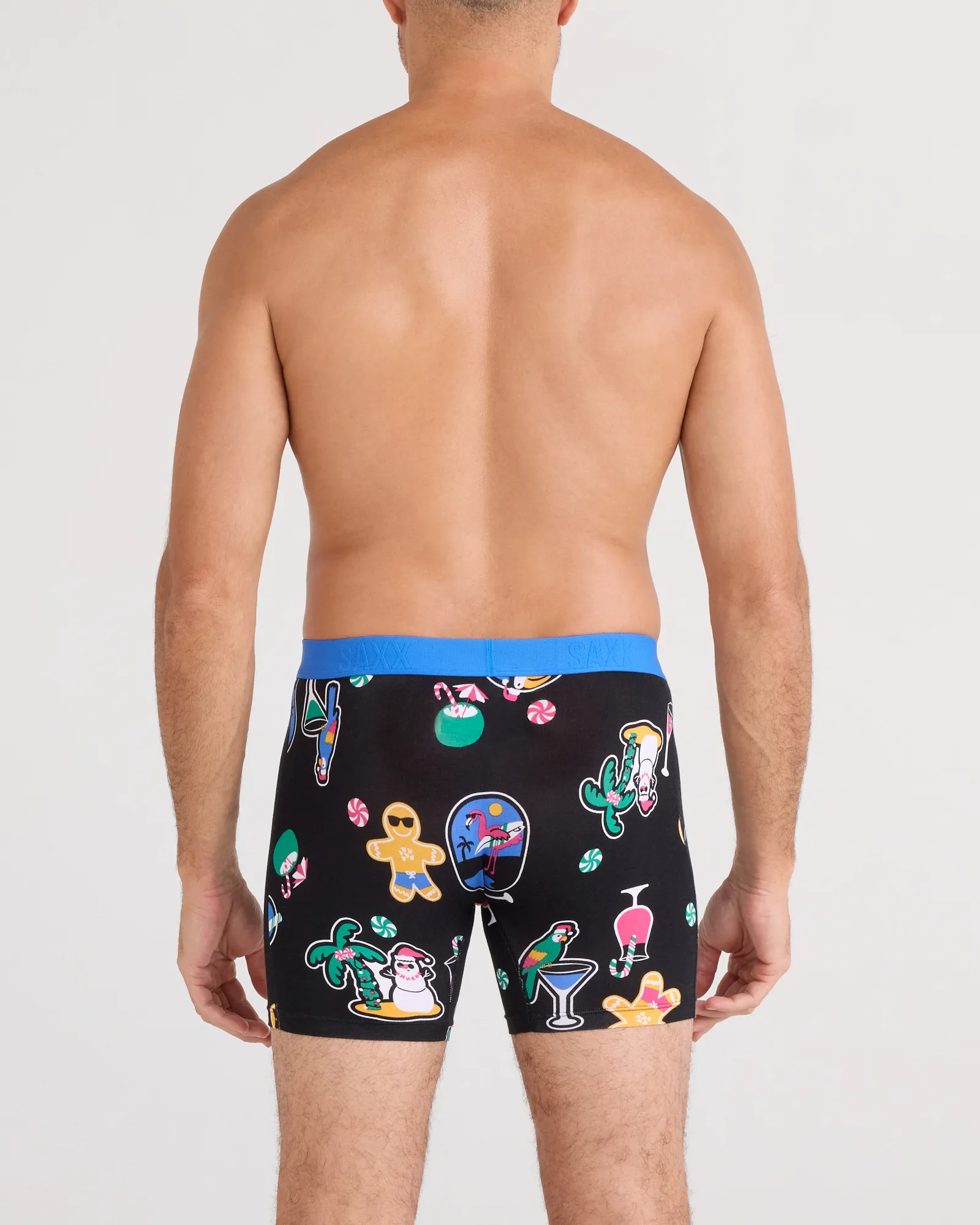 Saxx Vibe Xtra Boxer Brief Fly - Island Holiday Black sold by Boutique with Grace product image thumbnail 3