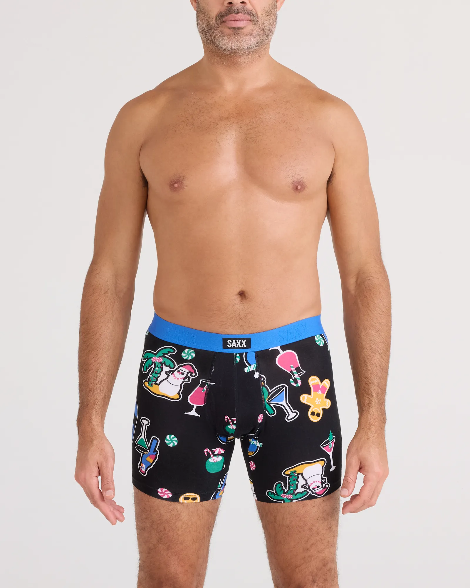 Saxx Vibe Xtra Boxer Brief Fly - Island Holiday Black sold by Boutique with Grace product image thumbnail 2