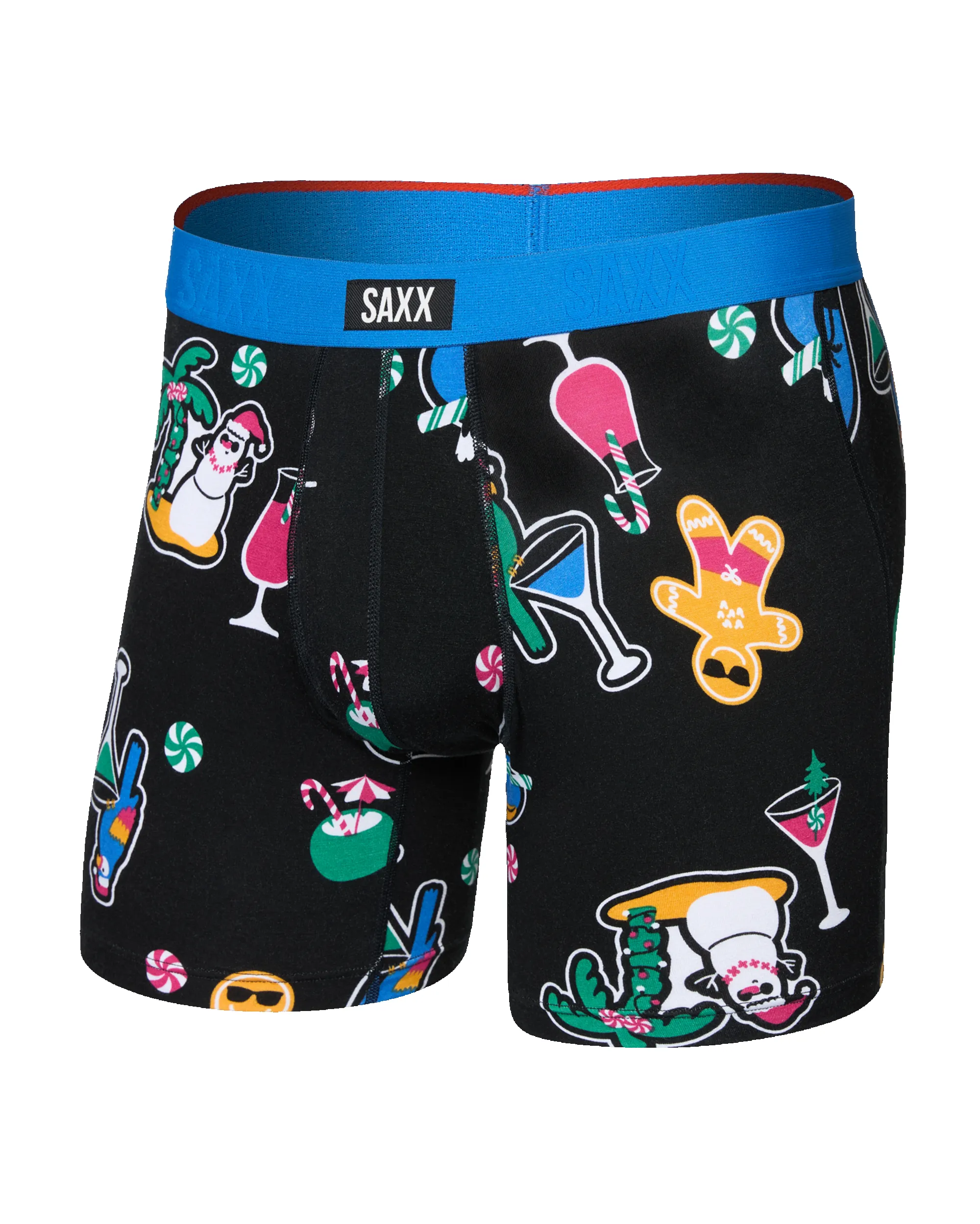 Saxx Vibe Xtra Boxer Brief Fly - Island Holiday Black sold by Boutique with Grace