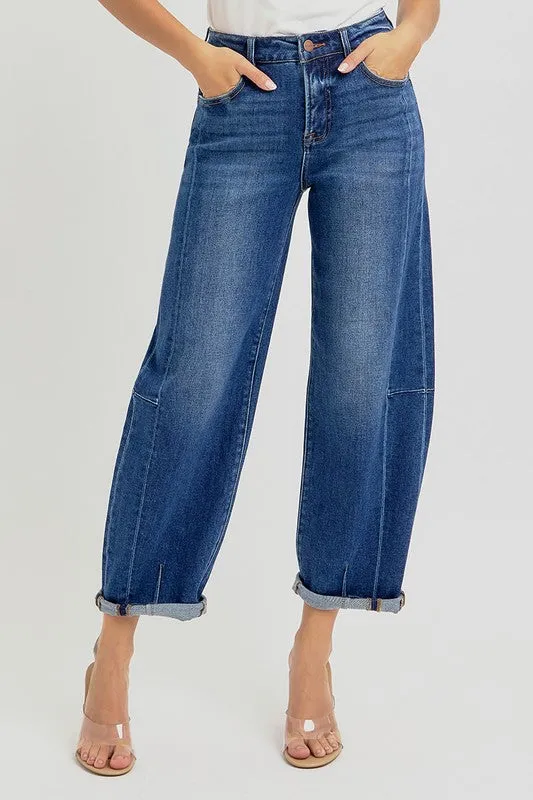 Risen High Barrel Jeans - Dark sold by Boutique with Grace product image thumbnail 5