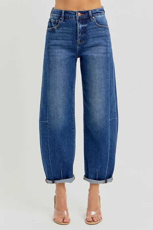 Risen High Barrel Jeans - Dark sold by Boutique with Grace product image thumbnail 2