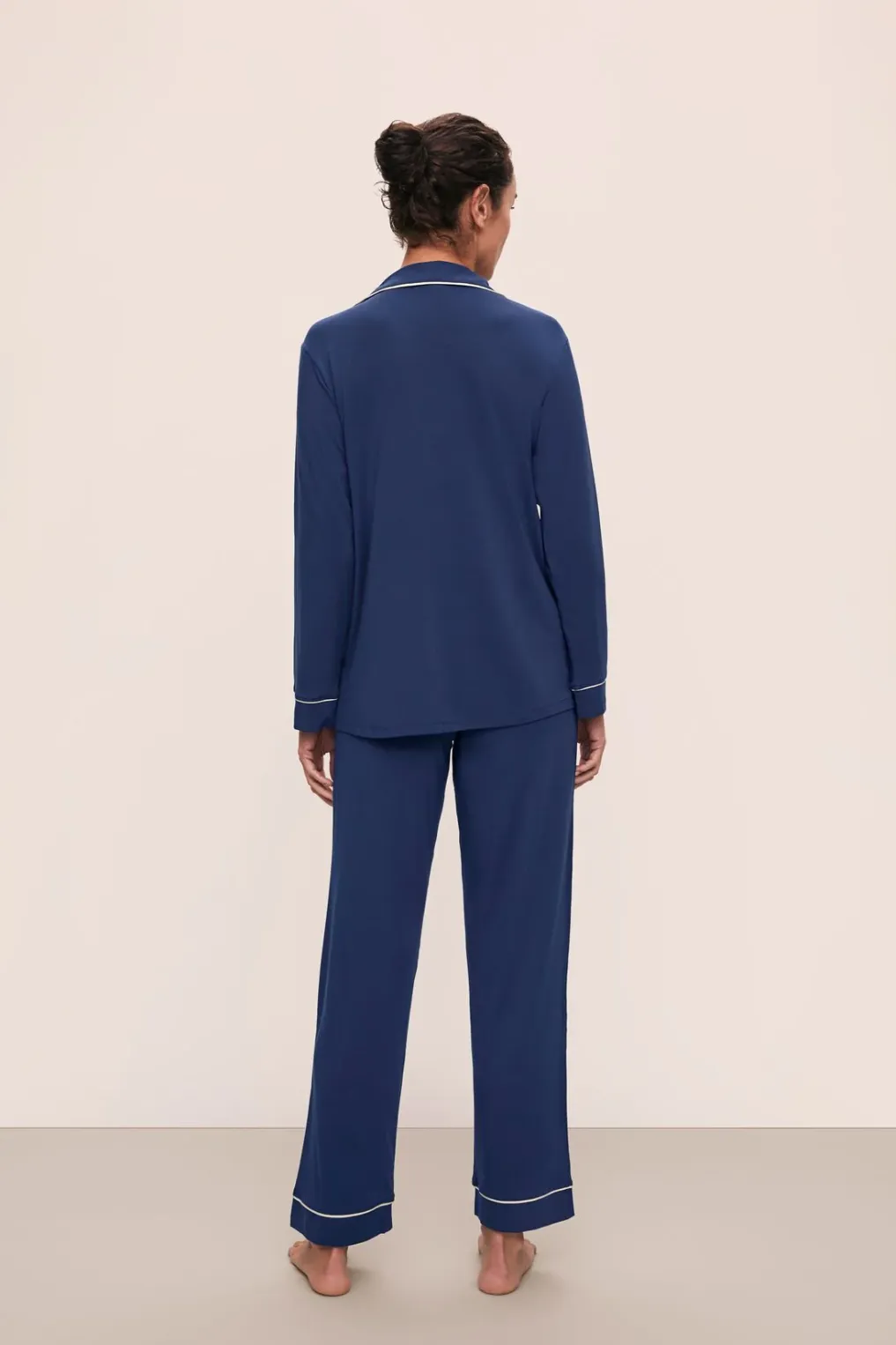 Eberjey Gisele Long PJ Set - Navy/Ivory sold by Boutique with Grace product image thumbnail 3