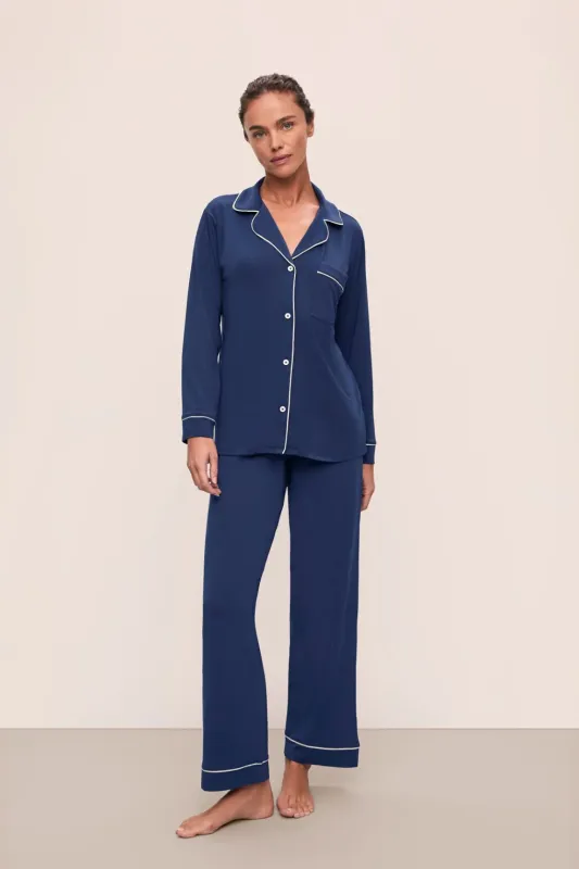Eberjey Gisele Long PJ Set - Navy/Ivory sold by Boutique with Grace