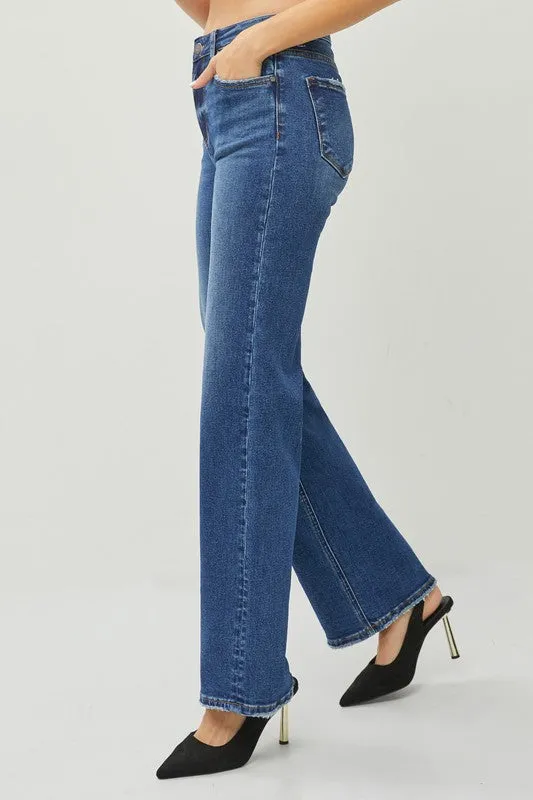 Risen High Rise Wide Jeans - Dark sold by Boutique with Grace product image thumbnail 5