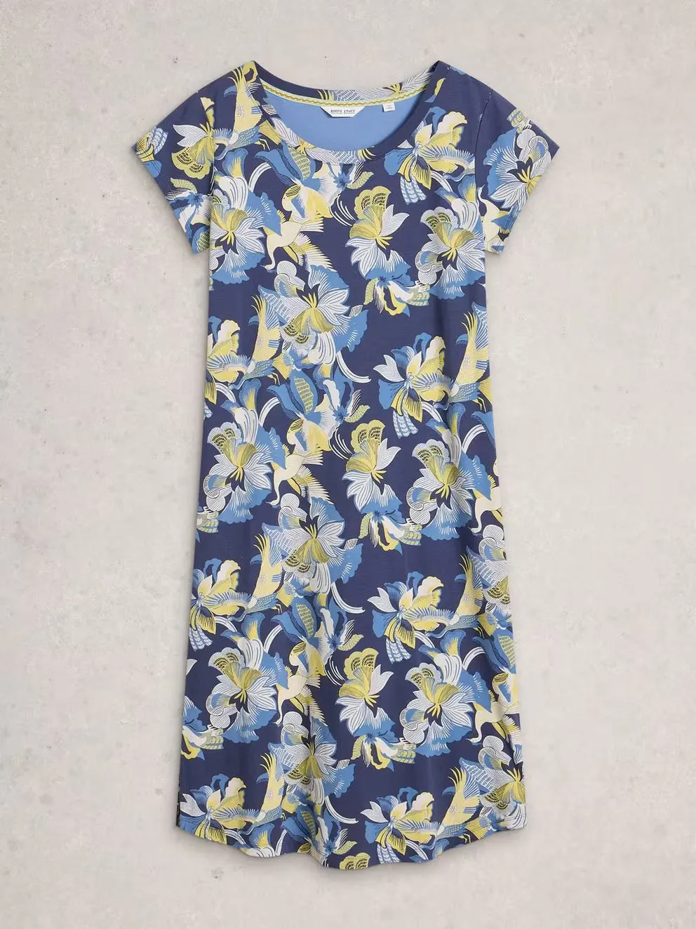 White Stuff Eva Midi Jersey Nightie - Purple Print sold by Boutique with Grace product image thumbnail 4