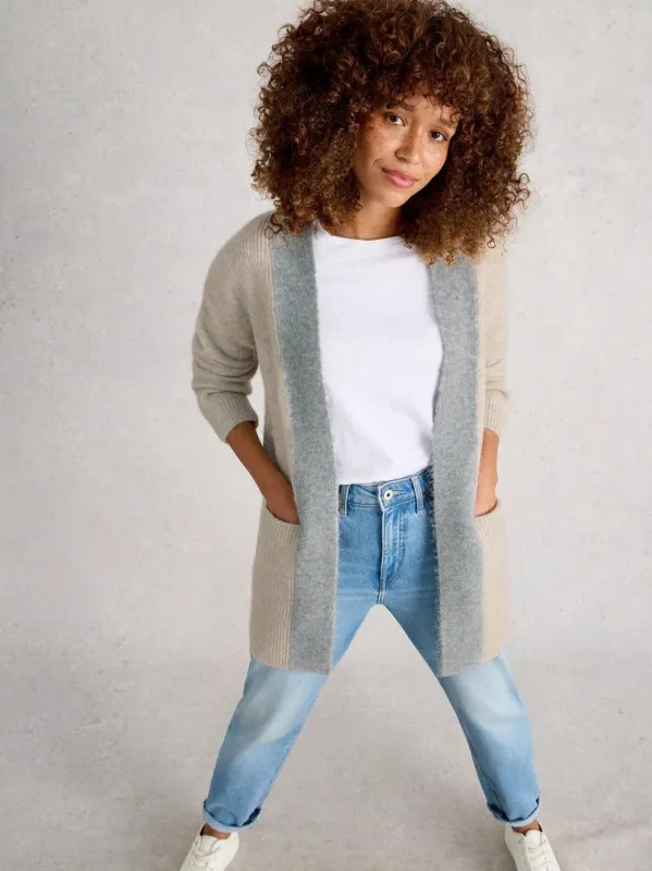 White Stuff Erin Longline Cardigan - Natural Multi sold by Boutique with Grace