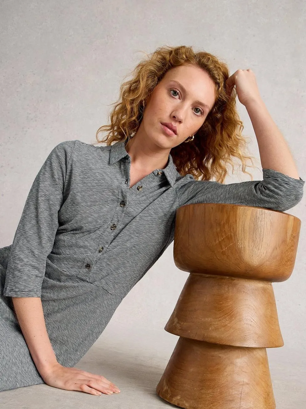 White Stuff Rua Half Placket Dress - Navy Multi sold by Boutique with Grace product image thumbnail 3