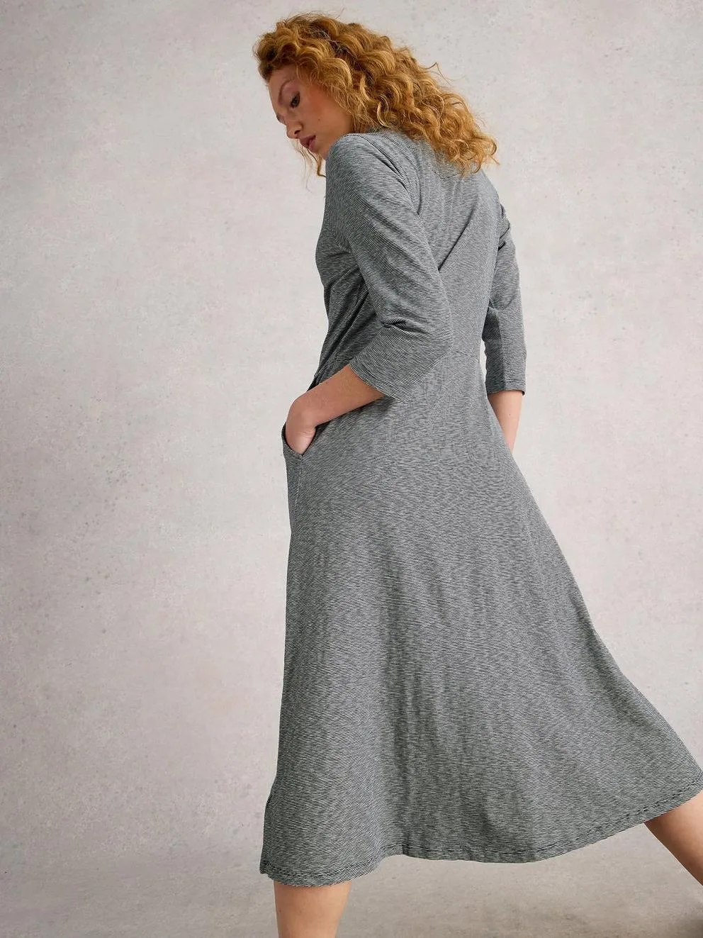 White Stuff Rua Half Placket Dress - Navy Multi sold by Boutique with Grace product image thumbnail 4