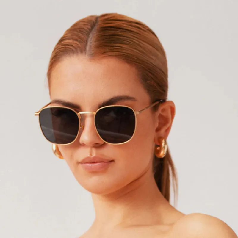 Shady Lady Payton Sunglasses - Black/Gold sold by Boutique with Grace
