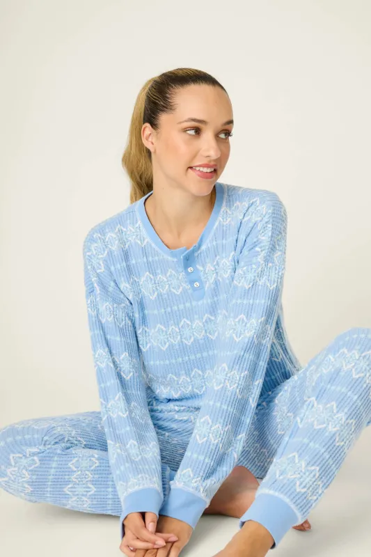 PJ Salvage Ski Jammies - Sea sold by Boutique with Grace