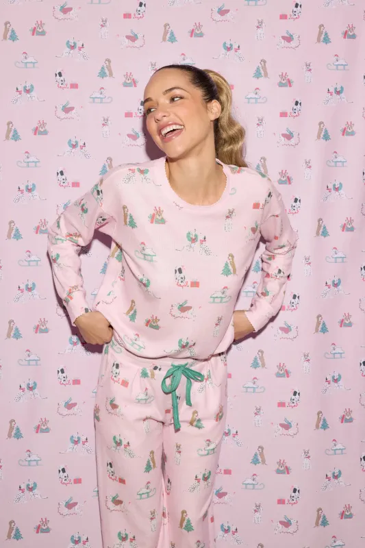 PJ Salvage Peace & Pawlidays Set - Pink sold by Boutique with Grace