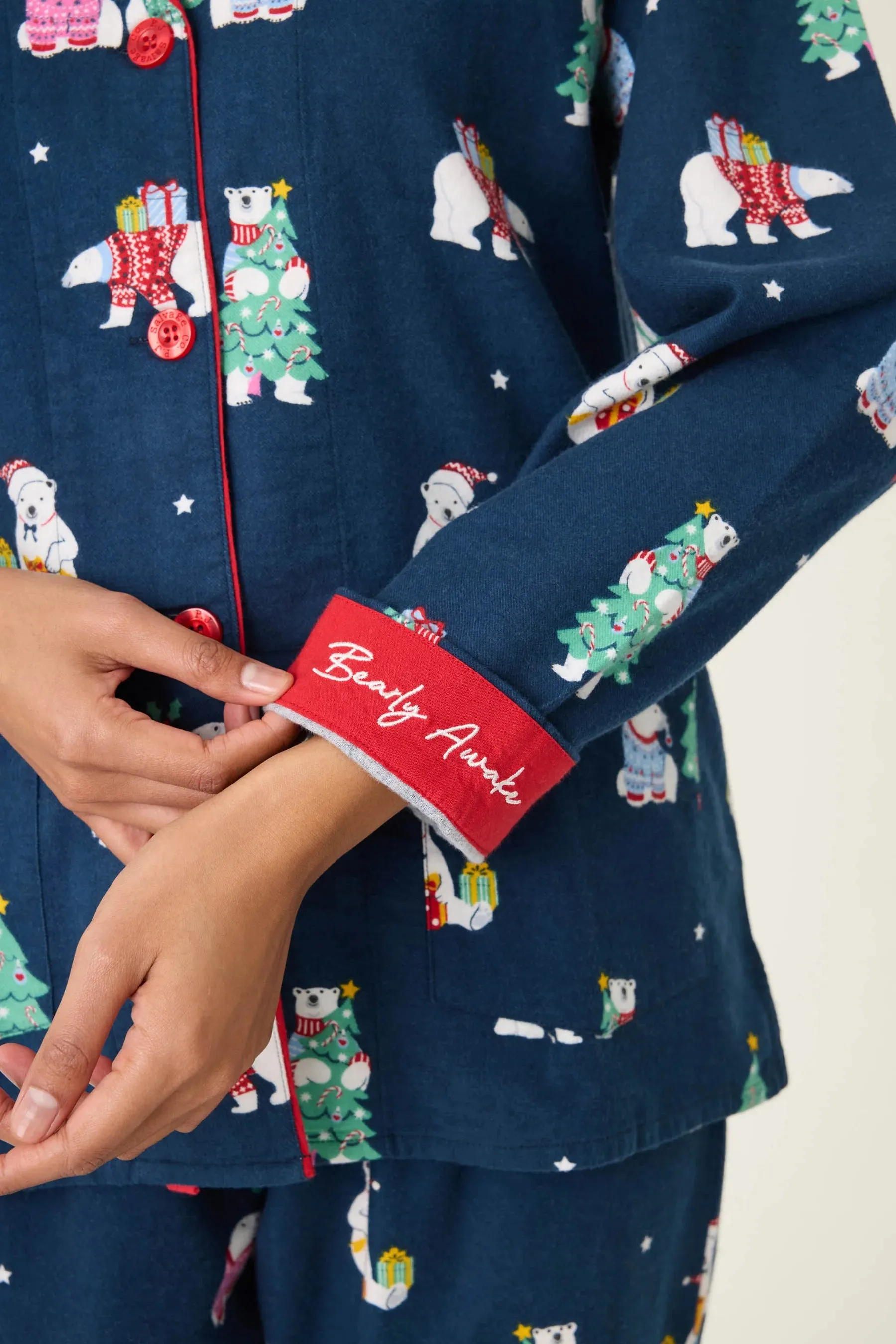 PJ Salvage Flannels PJ Set - Bearly Awake sold by Boutique with Grace product image thumbnail 4