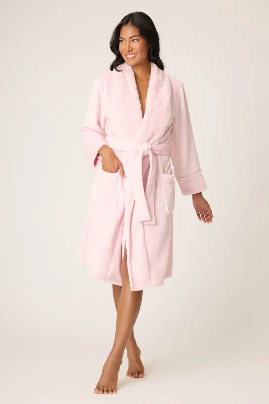 PJ Salvage Luxe Plush Robe - Ballet Pink sold by Boutique with Grace