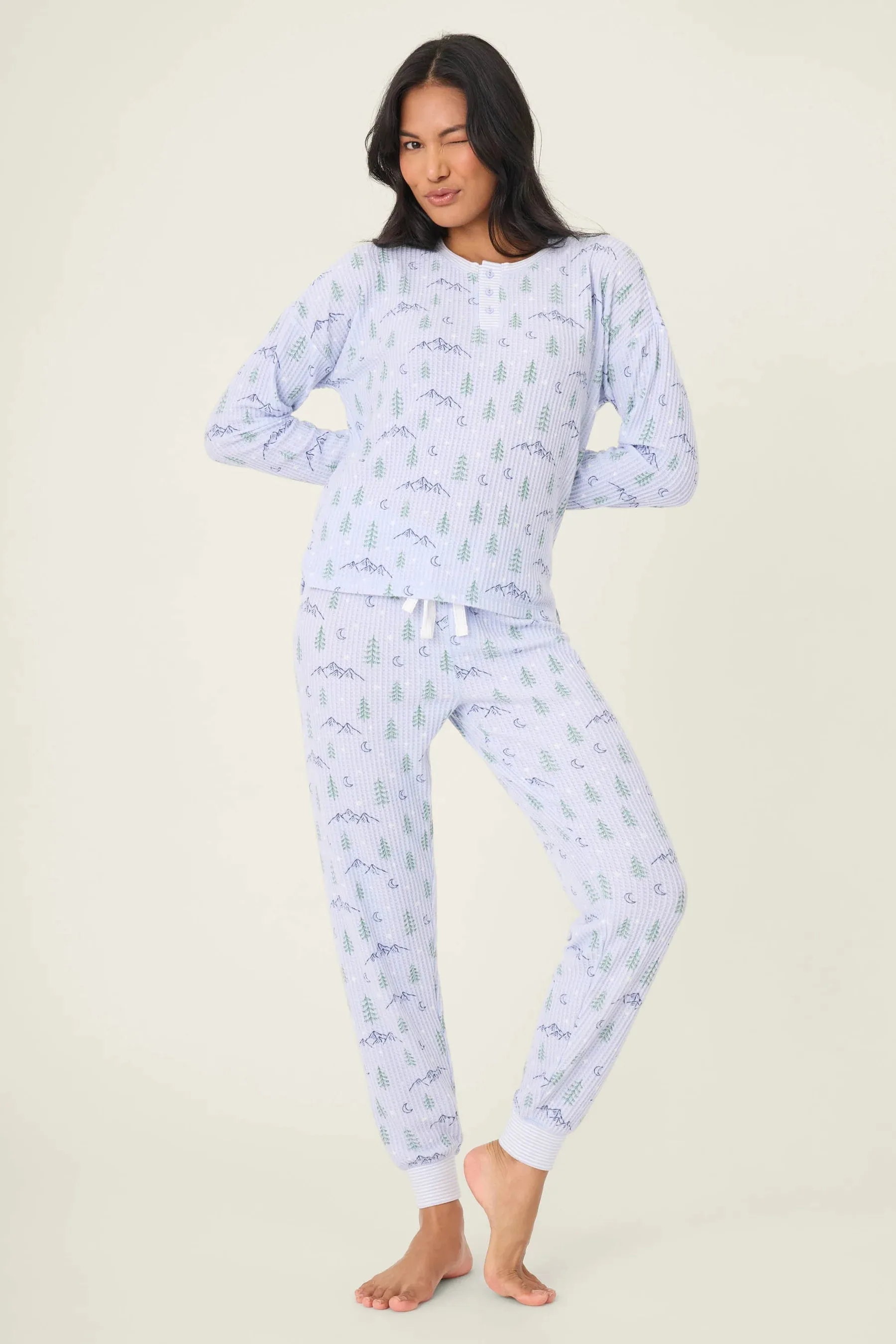 PJ Salvage Ski Jammies - Periwinkle sold by Boutique with Grace product image thumbnail 2