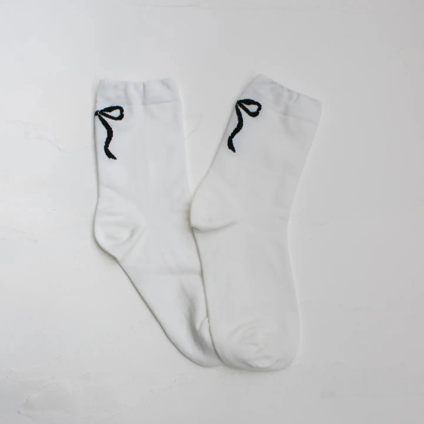 Tiepology Bow Socks - White sold by Boutique with Grace