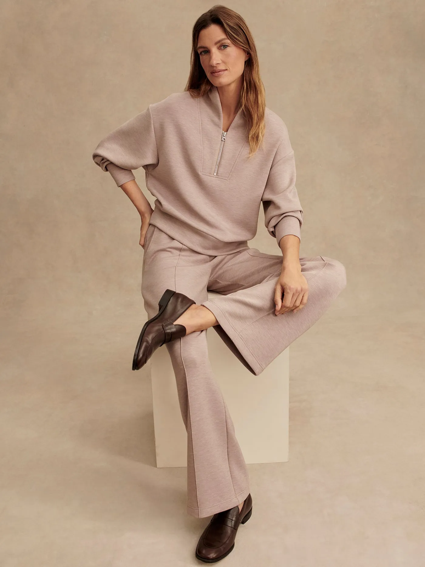 Varley Wide Leg Pant 30 - Taupe Marl sold by Boutique with Grace product image thumbnail 4