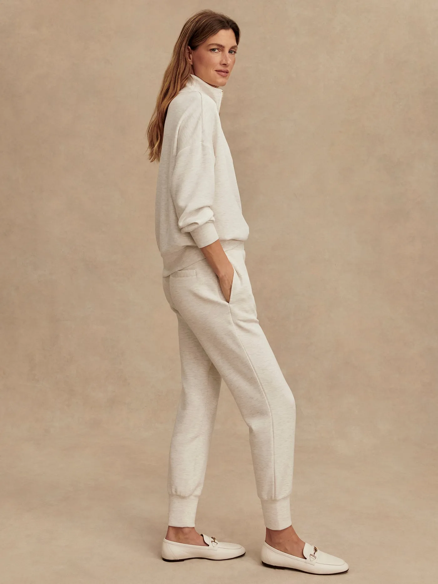 Varley Slim Cuff Pant 27.5” - Ivory Marl sold by Boutique with Grace product image thumbnail 2
