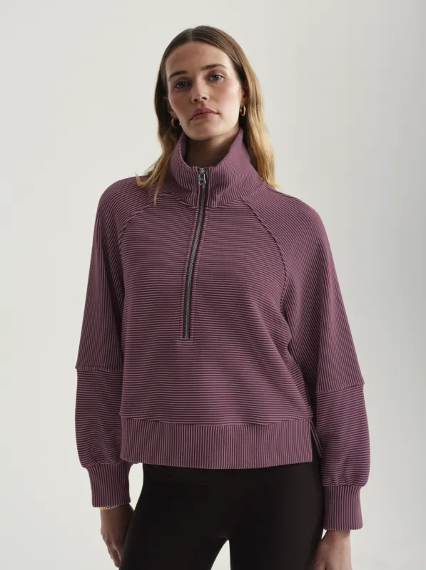 Varley Milano Half Zip 2.0 - Sassafrass/Mauve sold by Boutique with Grace