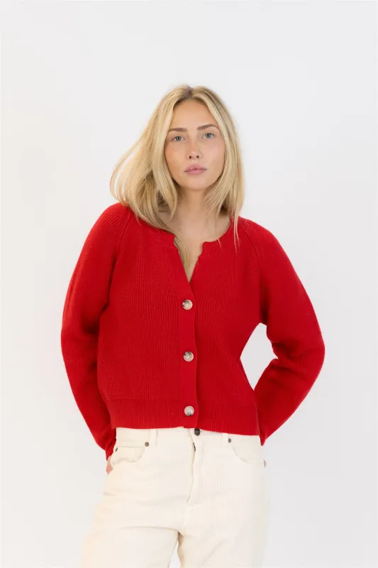 Lyla & Luxe Belle Ribbed Sweater - Red sold by Boutique with Grace