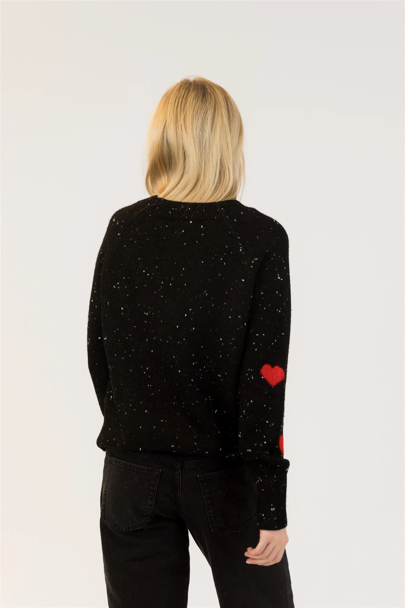 Lyla & Luxe Phillipa Flecked Pullover - Black/Red sold by Boutique with Grace product image thumbnail 4