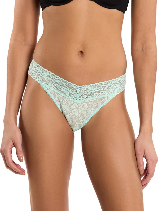 Hanky Panky Flora Lace Original Rise Thong - Mint Tea sold by Boutique with Grace