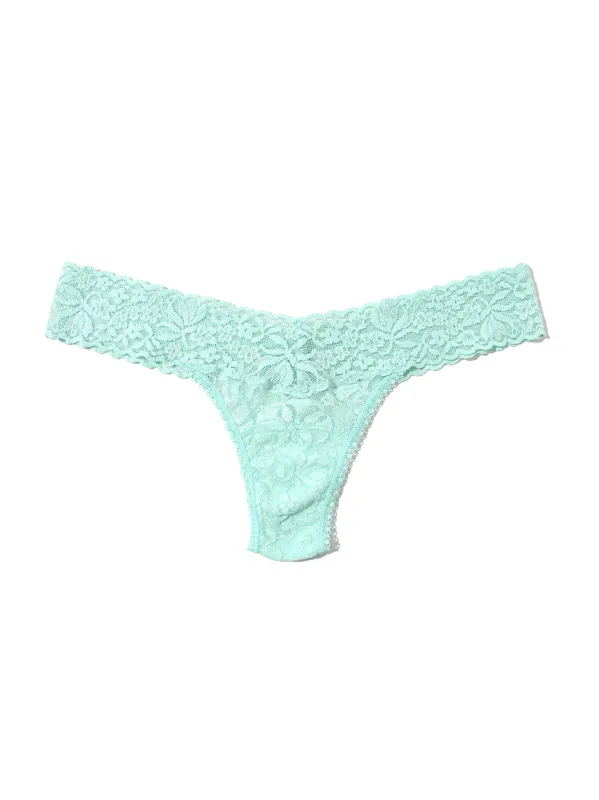 Hanky Panky Flora Lace Low Rise Thong - Mint Tea sold by Boutique with Grace