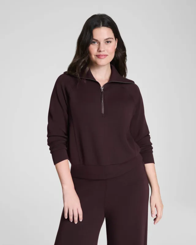 Spanx AirEssentials Half Zip - Truffle Brown sold by Boutique with Grace