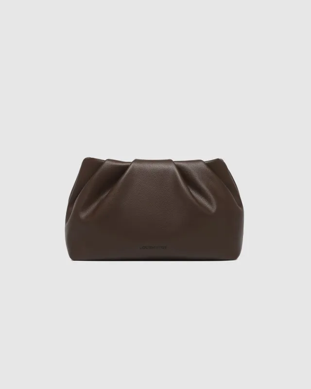 Louenhide Naomi Clutch - Chocolate sold by Boutique with Grace