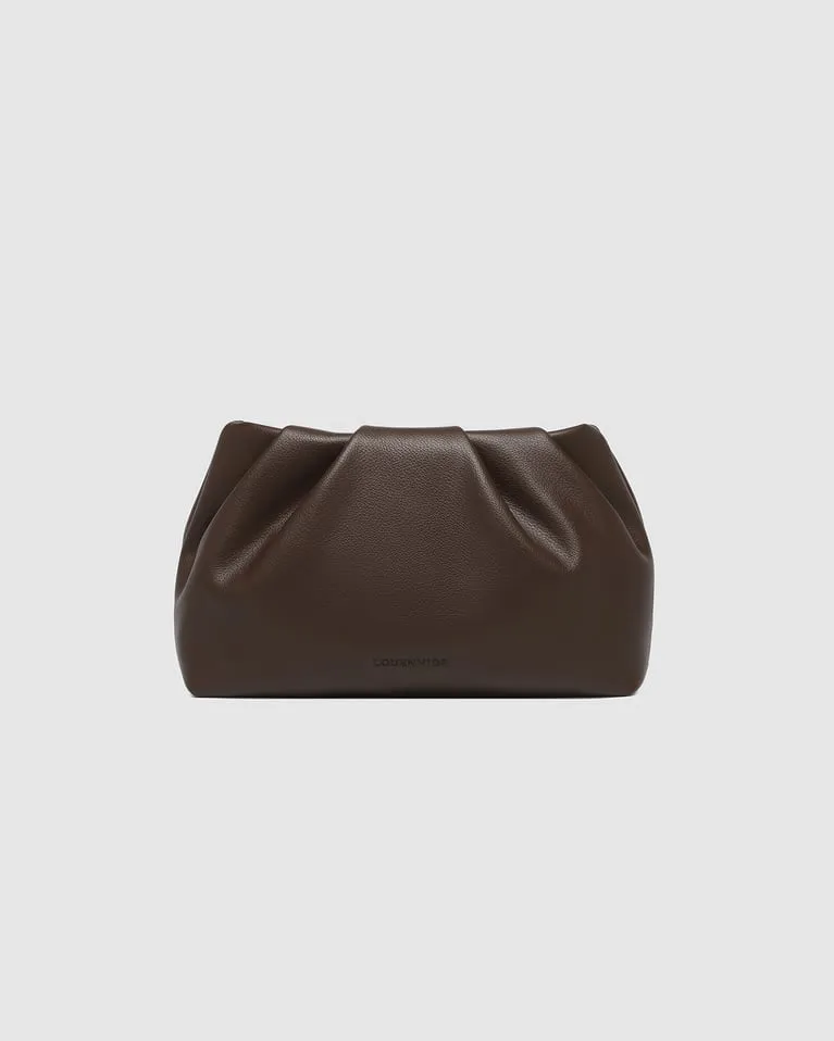 Louenhide Naomi Clutch - Chocolate sold by Boutique with Grace